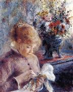 Feune Femme cousant Pierre-Auguste Renoir